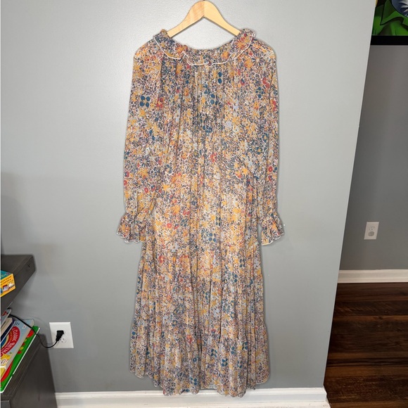 NWT Free People Feeling Groovy Maxi Dress - Ivory Combo - Picture 3 of 14